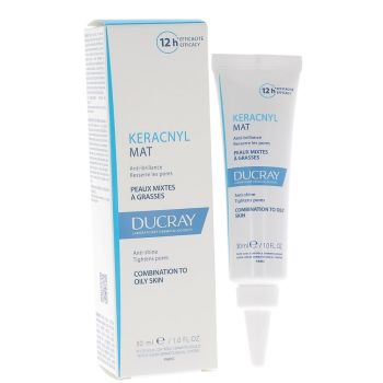 Keracnyl mat crème anti-brillance peaux mixtes à grasses Ducray - tube de 30 ml