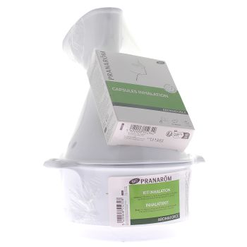 Kit inhalation Pranarom - boite contenant une huile essentielle et un inhalateur