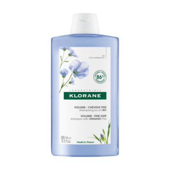 Shampooing volume au lin bio Klorane - flacon de 400 ml