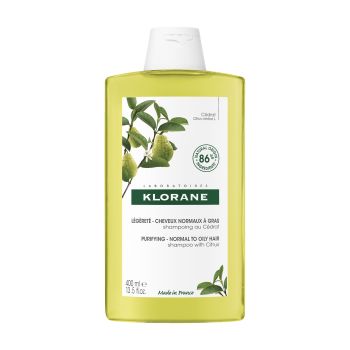 Shampooing à la pulpe de cédrat légèreté Klorane - flacon de 400 ml