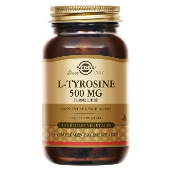 L-Tyrosine 500mg Solgar - pot de 50 gélules