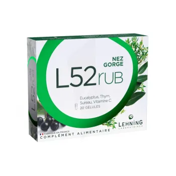 L52rub nez et gorge Lehning - boite de 20 gélules