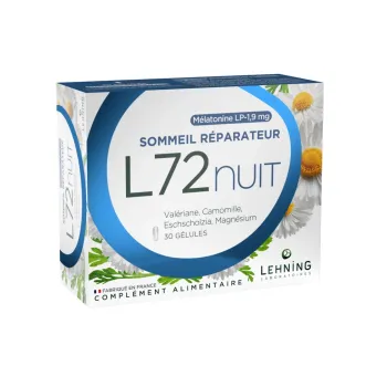 L72nuit sommeil réparateur Lehning - boite de 30 gélules