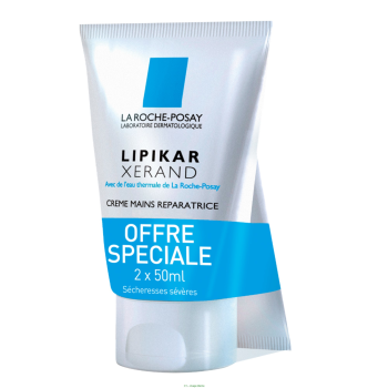 Lipikar xerand crème mains réparatrice La Roche-Posay - lot de 2 tubes de 50 ml