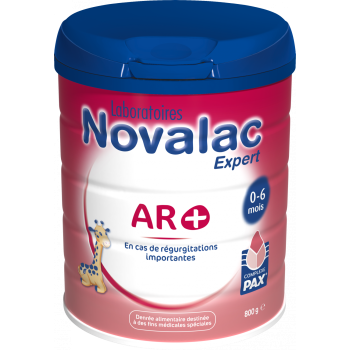 Lait 1er âge bébé 0-6 mois AR+ Novalac - pot de 800 g