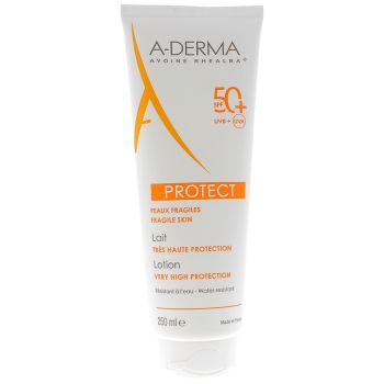 Lait Protect Très Haute Protection SPF 50+ A-Derma - tube de 250 ml