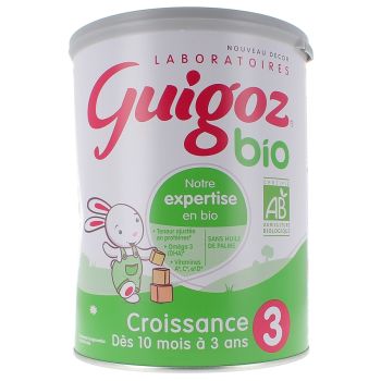 Lait de croissance 10 mois à 3 ans bio Guigoz - pot de 800 g