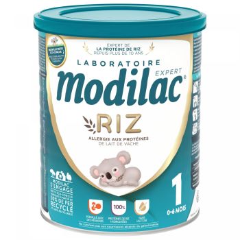 Lait de riz en poudre 1er âge 0-6 mois Modilac Expert - pot de 800 g