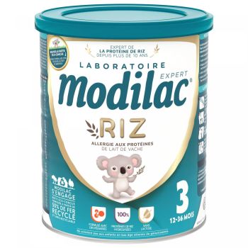 Lait de riz en poudre 3ème âge 12-36 mois Modilac Expert - pot de 800 g