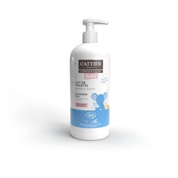 Lait de toilette bébé bio Cattier - flacon-pompe de 500 ml