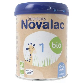 Lait en poudre 1er âge bio Novalac - pot de 800 g