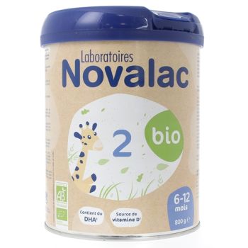 Lait en poudre 2ème âge bio Novalac - pot de 800 g