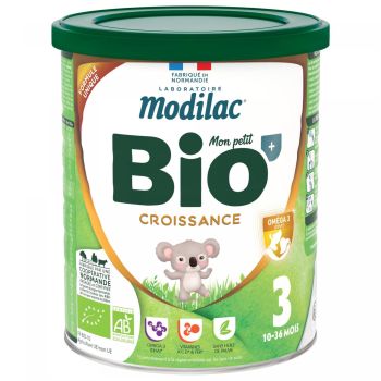 Lait en poudre Mon petit bio croissance 3ème âge 10-36 mois Modilac - pot de 800g