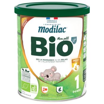 Lait en poudre bio 1er âge 0 à 6 mois Modilac - pot de 800 g