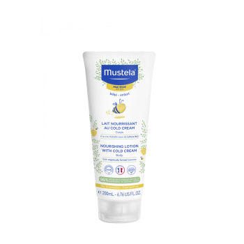 Lait nourrissant au cold cream peau sèche Mustela - tube de 200 ml