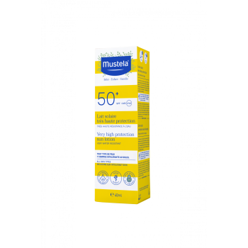 Lait solaire très haute protection bébé-enfant-famille SPF50+ Mustela - tube de 40 ml