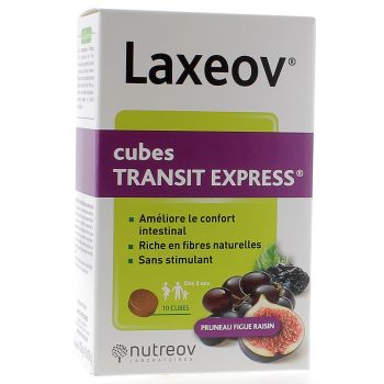 Laxeol cubes transit pruneau figue raisin Nutreov - boîte de 10 cubes