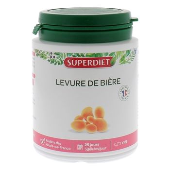 Levure de bière Super Diet - pot de 125 gélules