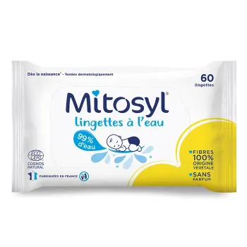 Lingettes à l'eau Mitosyl - 60 lingettes