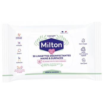 Lingettes désinfectantes de surfaces Milton - paquet de 30 lingettes