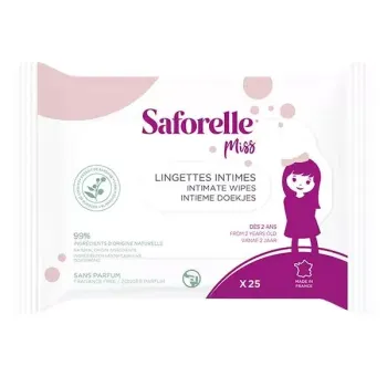 Lingettes intimes Miss Saforelle - paquet de 25 lingettes