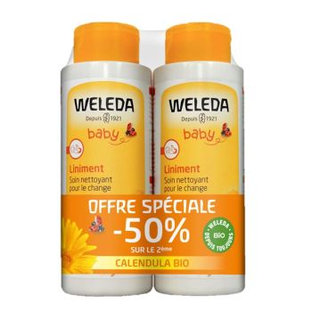 Liniment calendula bio Weleda - lot de 2 flacons de 400ml