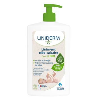 Liniderm Liniment oléo-calcaire bio Gilbert - flacon pompe de 1L