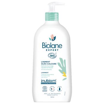 Liniment oléo-calcaire bio Biolane Expert - flacon-pompe de 500 ml