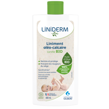 Liniderm Liniment oléo-calcaire bio Gilbert - flacon de 480 ml