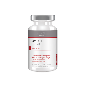 Longevity Omega 3-6-9 Biocyte - boîte de 60 capsules micro-encapsulés