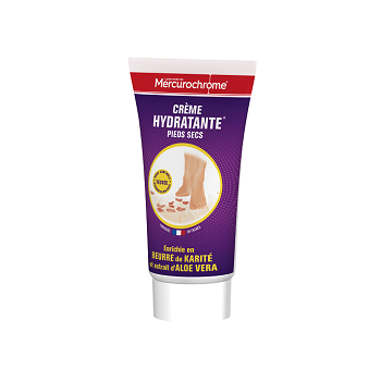 Crème hydratante pour les pieds Mercurochrome - tube de 150 ml