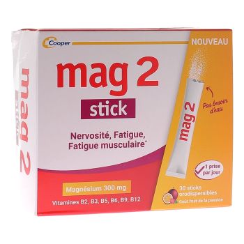 Mag 2 stick Cooper - boîte de 30 sticks orodispersibles