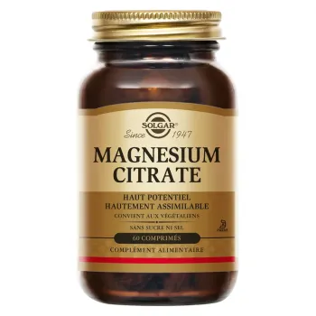 Magnésium Citrate Solgar - boîte de 60 gélules