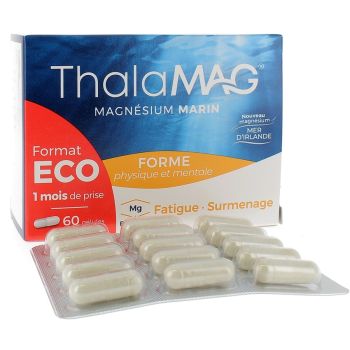 Magnésium Marin forme physique et mentale Thalamag - boîte de 60 Gélules