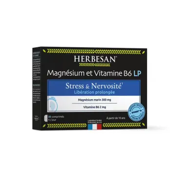 Magnésium et vitamine B6 LP Herbesan - boîte de 30 comprimés