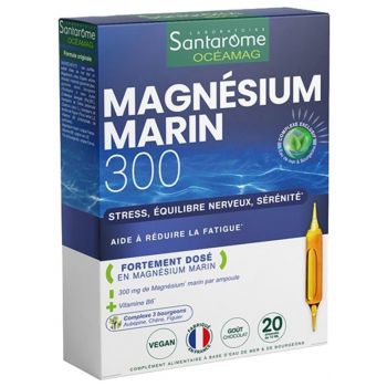 Magnésium marin 300 Santarôme - boîte de 20 ampoules de 10 ml