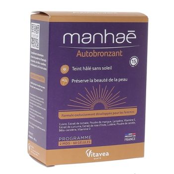 Manhaé Autobronzant Vitavea - boîte de 60 gélules