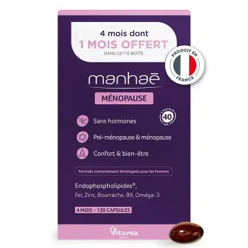 Manhaé féminité ménopause Nutrisanté - boite de 120 capsules