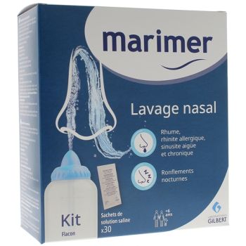 Marimer Lavage nasal kit irrigation - boîte d'un flacon + 30 sachets