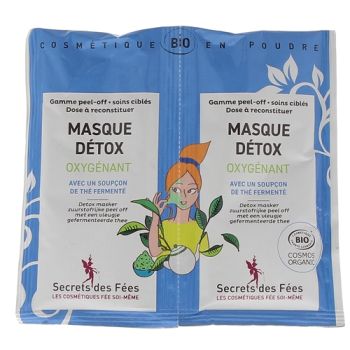 Masque détox oxygénant Secrets des Fées - 2 masques de 8g