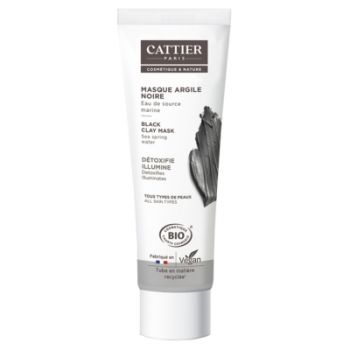 Masque à l'argile noire bio Cattier - tube de 100ml