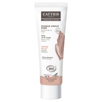 Masque à l'argile rose bio Cattier - tube de 100 ml