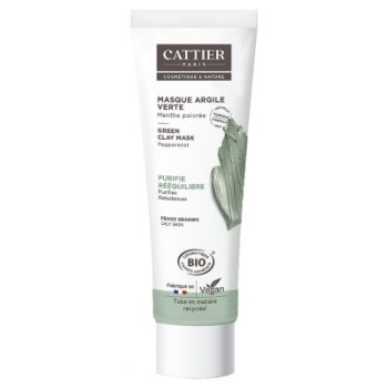 Masque à l'argile verte bio Cattier - tube de 100 ml