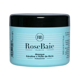 Masque à la kératine et à l’huile de ricin RoseBaie - pot de 500ml