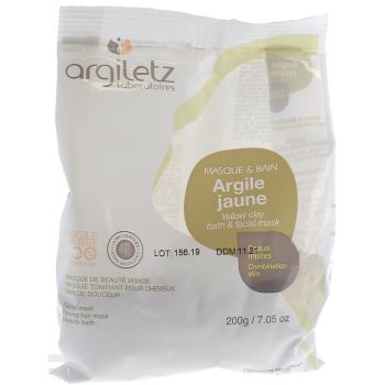 Masque et bain Argile jaune peaux mixtes Argiletz - boite de 200 g