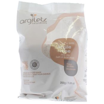 Masque et bain Argile rose peaux sensibles Argiletz - boite de 200 g