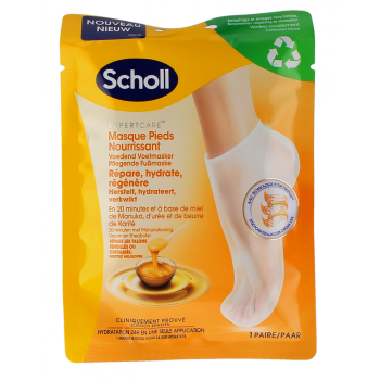 Masque pieds nourrissant au miel de Manuka Scholl - une paire