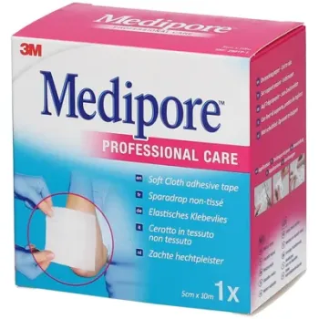 Medipore sparadrap blanc non-tissé 3M - un rouleau