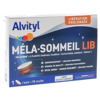 Méla-Sommeil Lib Alvityl - boîte de 15 comprimés