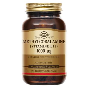 Méthylcobalamine vitamine B12 Solgar - pot de 30 comprimés